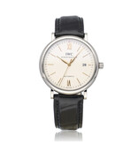 IWC Portofino Automatic 40 NEW IWC STRAP - 2019 box + papers | steel silver alligator leather