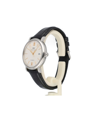 IWC Portofino Automatic 40 NEW IWC STRAP - 2019 box + papers | steel silver alligator leather