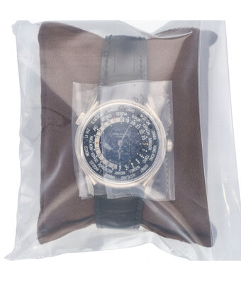 Patek Philippe Complications World Time 39,8 NEW PP SERVICE - SEALED - white gold black 175th anniversary