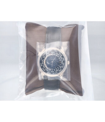 Patek Philippe Complications World Time 39,8 NEW PP SERVICE - SEALED - white gold black 175th anniversary