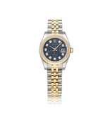 Rolex Lady-Datejust 26 NEW ROLEX SERVICE -  2007 + papers | steel yellow gold blue computer diam