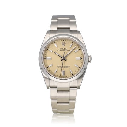 Oyster Perpetual 36 - 2026 box + papers | steel beige pastel domed Oyster