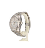 Rolex Sky-Dweller  42 NEW ROLEX SERVICE - 2014 B+P | white gold ivory roman Oyster