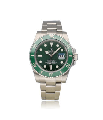 Rolex Submariner Date 40 2016 + papers | steel green - Hulk ceramic