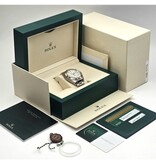 Rolex Sky-Dweller  42 NEW ROLEX SERVICE - 2014 B+P | white gold ivory roman Oyster