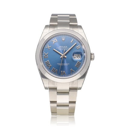 Datejust 41 - 2025 box + papers | STICKERED | steel azurro blue roman Oyster