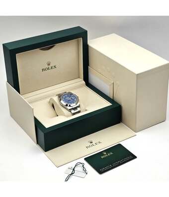 Rolex Datejust 41 - 2025 box + papers | STICKERED | steel azurro blue roman Oyster