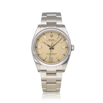 Oyster Perpetual 36 - 2026 box + papers | steel beige pastel domed Oyster