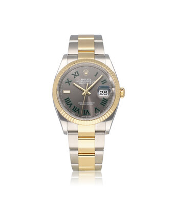 Rolex Datejust 36 - 2025 B+P | steel - gold grey roman Oyster Wimbledon