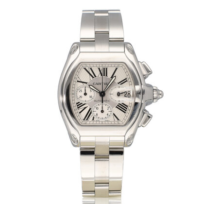 Roadster Chronograph Automatic 40 - 2006 + papers | XL steel bracelet silver roman