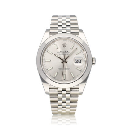 Datejust 41 - 2024 box + papers | silver index domed Jubilee