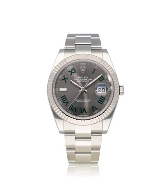 Rolex Datejust 41 - 2022 box + papers | steel - white gold Wimbledon Oyster