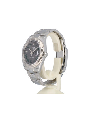 Rolex Datejust 41 - 2022 box + papers | steel - white gold Wimbledon Oyster