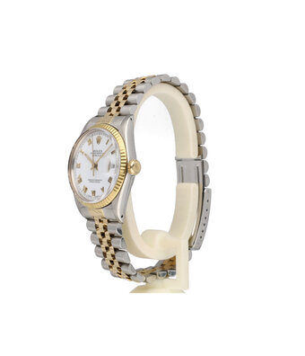 Rolex Datejust 36 NEW ROLEX SERVICE - 1986 + papers | steel - gold Jubilee white roman