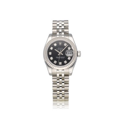 Lady-Datejust 26 - 2005 | steel - white gold black factory diamond Jubilee