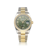 Rolex Datejust 36 - 2026 B+P | steel - yellow gold green roman diamond IV IX Oyster