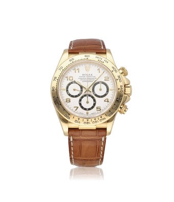 Rolex Daytona  40 NEW ROLEX SERVICE - W-serial 1995 | yellow gold white Zenith