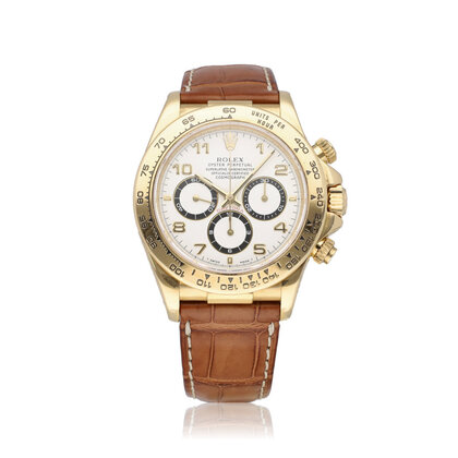 Daytona  40 NEW ROLEX SERVICE - W-serial 1995 | yellow gold white Zenith