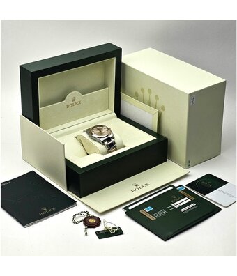 Rolex Datejust 36 NEW ROLEX SERVICE - 2011 B+P | steel - gold pink roulette