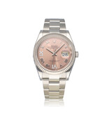 Rolex Datejust 36 NEW ROLEX SERVICE - 2019 B+P | steel pink roman factory diamond Oyster