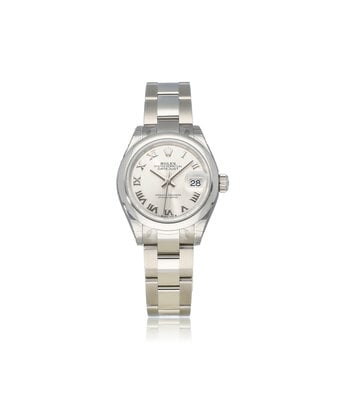 Rolex Lady-Datejust 28 2022 B+P | UNWORN - STICKERS | steel silver roman domed Oyster