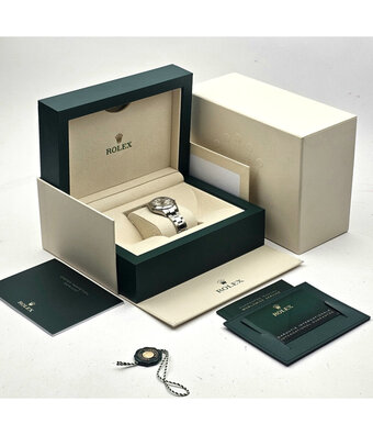 Rolex Lady-Datejust 28 2022 B+P | UNWORN - STICKERS | steel silver roman domed Oyster