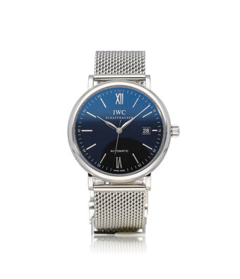 IWC Portofino Automatic 40 2012 box + papers | steel black milanese
