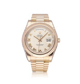 Rolex Day-Date II 41 NEW ROLEX SERVICE - 2015 B+P | rose gold white roman President