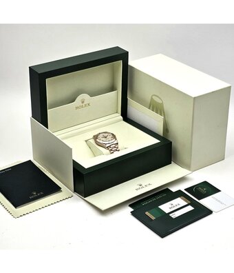 Rolex Day-Date II 41 NEW ROLEX SERVICE - 2015 B+P | rose gold white roman President