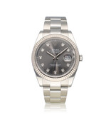 Rolex Datejust 41 2022 box + papers | steel - white gold grey diamond Oyster