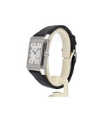 Jaeger-LeCoultre Reverso Grande  NEW JLC SERVICE INCL. STRAP + box  | steel - silver - black - 8 day's powe