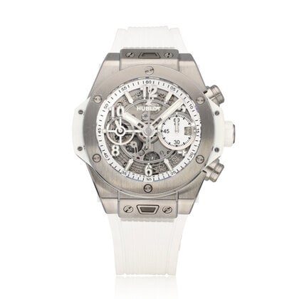 Big Bang Unico Titanium White 42 - 2021 B+P | STOCK | titanium skeleton white rubber
