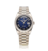 Rolex Day-Date 36 - 2025 box + papers | blue ombre / vignette white gold roman President