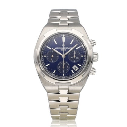 Overseas Chronograph 43 - 2024 box + papers | STOCK | steel blue