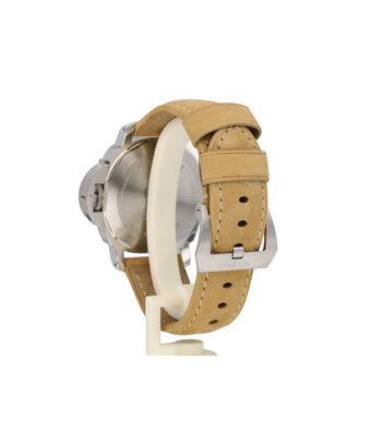 Panerai Luminor Base Acciaio 44 steel black leather + box