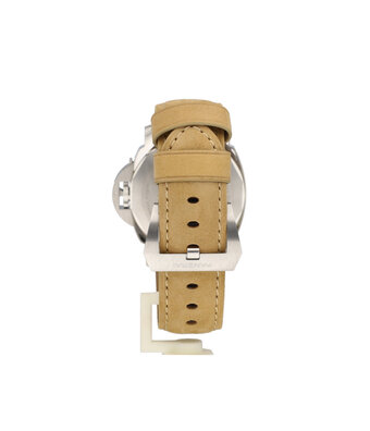 Panerai Luminor Base Acciaio 44 steel black leather + box