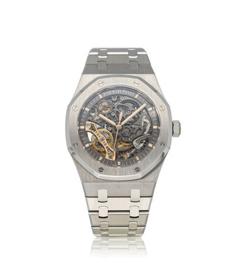 Audemars Piguet Royal Oak Double balance wheel openworked 41 - 2023 box + papers | steel skeleton