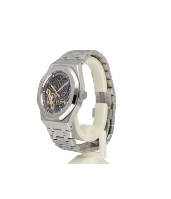 Audemars Piguet Royal Oak Double balance wheel openworked 41 - 2023 box + papers | steel skeleton