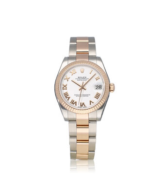 Rolex Datejust 31 NEW ROLEX SERVICE - 2017 B+P | steel - rose gold white roman