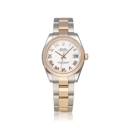Datejust 31 NEW ROLEX SERVICE - 2017 B+P | steel - rose gold white roman