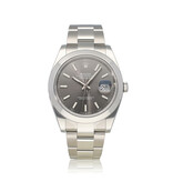 Rolex Datejust 41 - 2024 box + papers | steel grey - slate domed Oyster