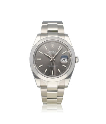 Rolex Datejust 41 - 2024 box + papers | steel grey - slate domed Oyster