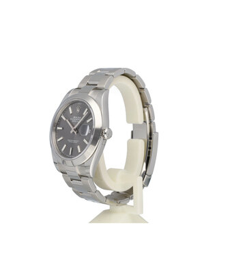 Rolex Datejust 41 - 2024 box + papers | steel grey - slate domed Oyster
