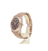 Rolex Day-Date 40 NEW ROLEX SERVICE - 2024 B+P | rose gold choco / brown President