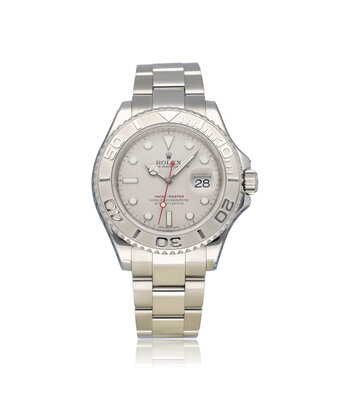 Rolex Yacht-master 40 NEW ROLEX SERVICE - 2009 B+P | steel - platinum - red RRR / rehaut Oyster