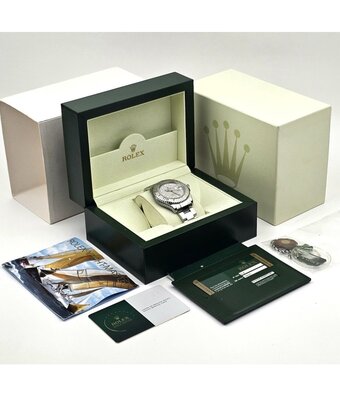 Rolex Yacht-master 40 NEW ROLEX SERVICE - 2009 B+P | steel - platinum - red RRR / rehaut Oyster