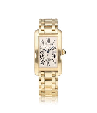 Cartier Tank Américaine SM - 2000 B+P | yellow gold silver roman