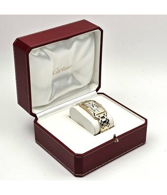 Cartier Tank Américaine SM - 2000 B+P | yellow gold silver roman