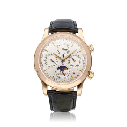 Master Grand Memovox perpetual calendar Grand Memovox 39 NEW JLC SERVICE - 2001 B+P | rose