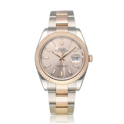Datejust 41 NEW ROLEX SERVICE - 2019 B+P | steel - rose gold sundust Oyster